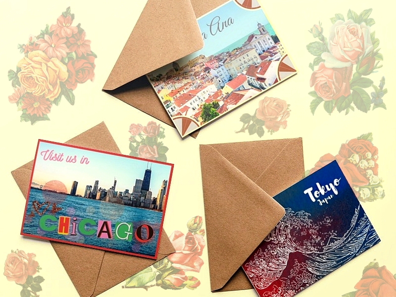 24 Gift Printables: Day 20 – Postcards from mermaid cities on land (Santa Ana, Chicago, Tokyo) from “Mermaid Princess Amelia and the Lost Symphony”