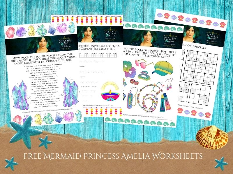 Maxine Foti’s Mermaid Princess Amelia Random Game Pages (Free Printable Mermaid Worksheets for Kids, Parents and Teachers)