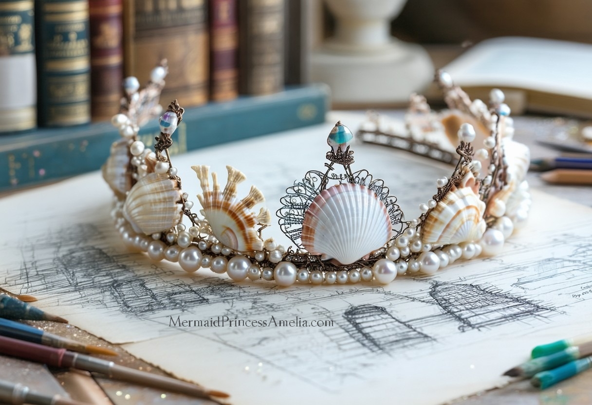 DIY Mermaid Crown Craft: How to Make a Gorgeous Mermaid Tiara with Shells and Pearls for a Mermaid Fantasy Book Look