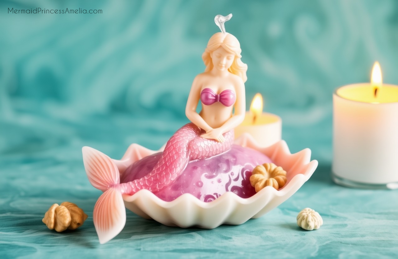 DIY Mermaid Candle Tutorial for Ocean Magic, Glitter and Gifts